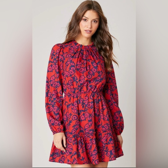 SUGAR-LIPS Mira Mar Floral Balloon Sleeve Dress M style number STD12970A - Picture 4 of 15